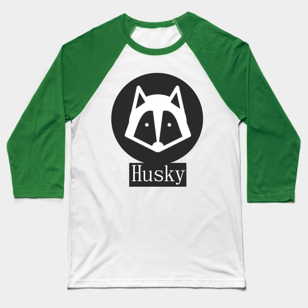 Husky Siberian Dog Baseball T-Shirt by animalplanet
